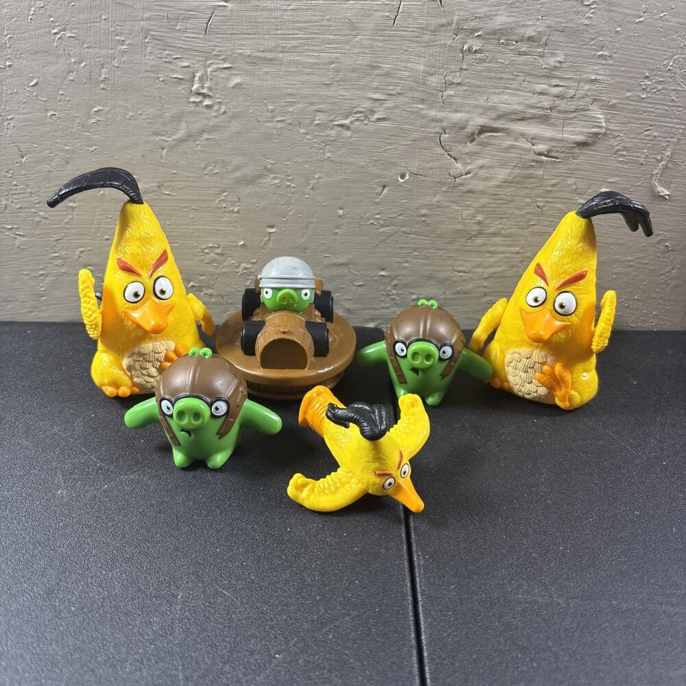 Angry Birds McDonalds Happy Meal Toys Pirate Pigs Red Bomb Chuck Figures Lot